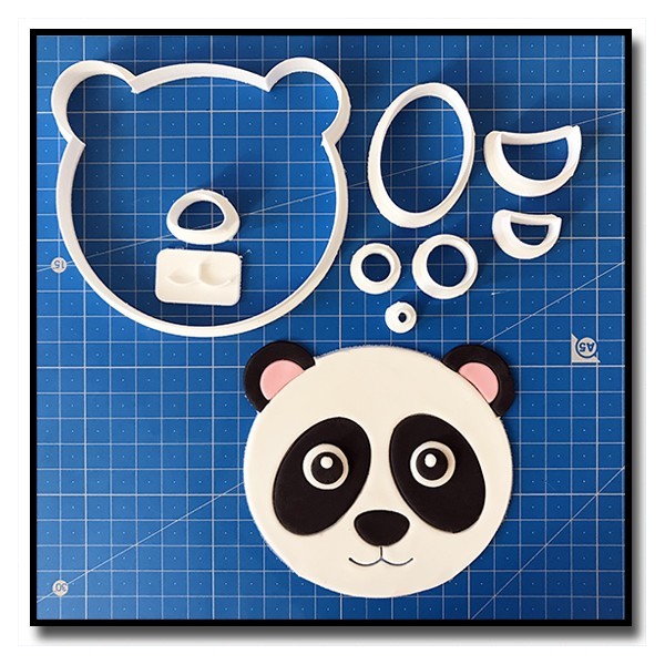 Panda Visage 101 - Emporte-pièce en Kit pour pâtes à sucre et sablés sur le thème Animaux de la forêt