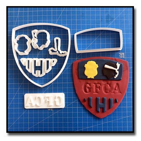 GFCA Ajaccio Logo 101 - Emporte-pièce en Kit pour pâtes à sucre et sablés sur le thème Football