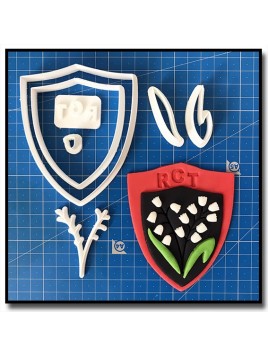 Toulon Logo RCT 101 - Emporte-pièce en Kit pour pâtes à sucre et sablés sur le thème Football