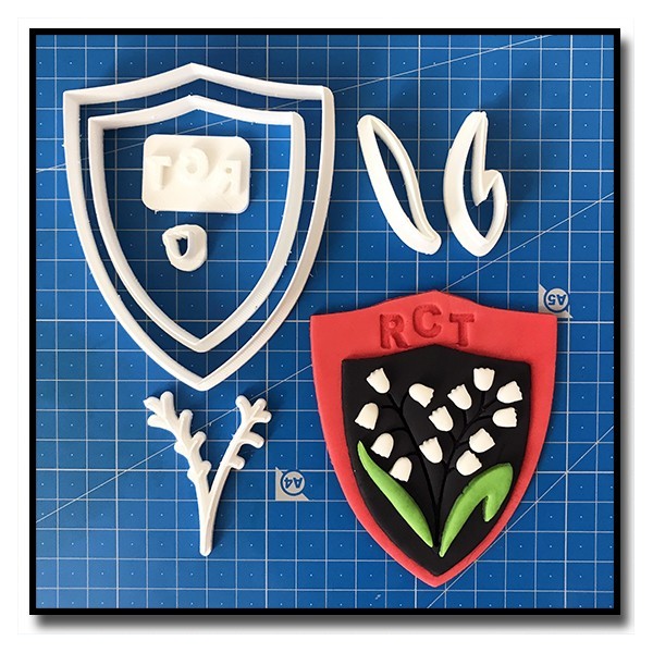 Toulon Logo RCT 101 - Emporte-pièce en Kit pour pâtes à sucre et sablés sur le thème Football