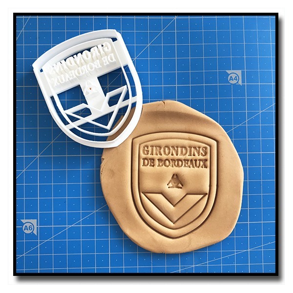 Girondins de Bordeaux 001 - Emporte-pièce pour pâtes à sucre et sablés sur le thème Football