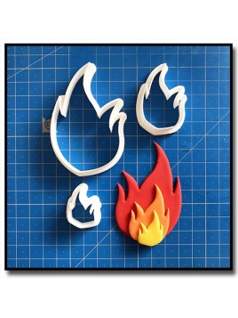 Flamme/Feu 101 - Emporte-pièce pour pâtes à sucre et sablés sur le thème Pompier