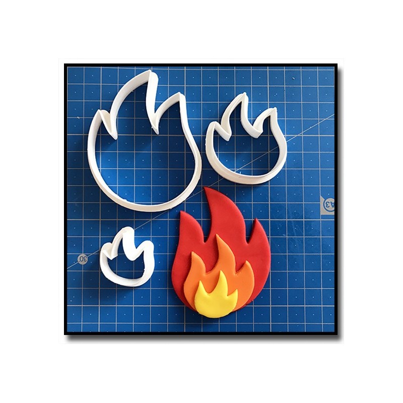 Flamme/Feu 102 - Emporte-pièce pour pâtes à sucre et sablés sur le thème Pompier