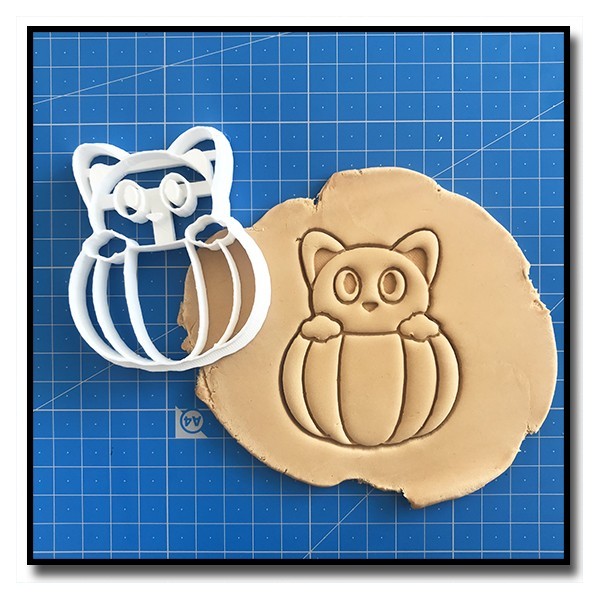 Citrouille & Chat 001 - Emporte-pièce pour pâtes à sucre et sablés sur le thème Halloween