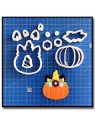 Citrouille Licorne 101 - Emporte-pièce en Kit pour pâtes à sucre et sablés sur le thème Halloween