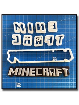 Minecraft Logo 101 - Emporte-pièce en Kit pour pâtes à sucre et sablés sur le thème Jeux Vidéos