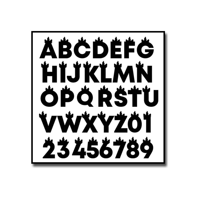 Licorne Typographie 202 - Emporte-pièce pour pâtes à sucre et sablés sur le thème Licorne