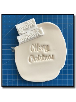 Merry Christmas 301 - Tampon pour pâtes à sucre et sablés sur le thème Noël