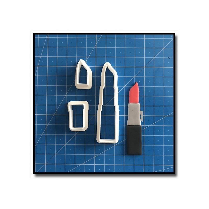 Rouge à lèvres 101 - Emporte-pièce en Kit pour pâtes à sucre et sablés sur le thème Maquillage et Cosmetique