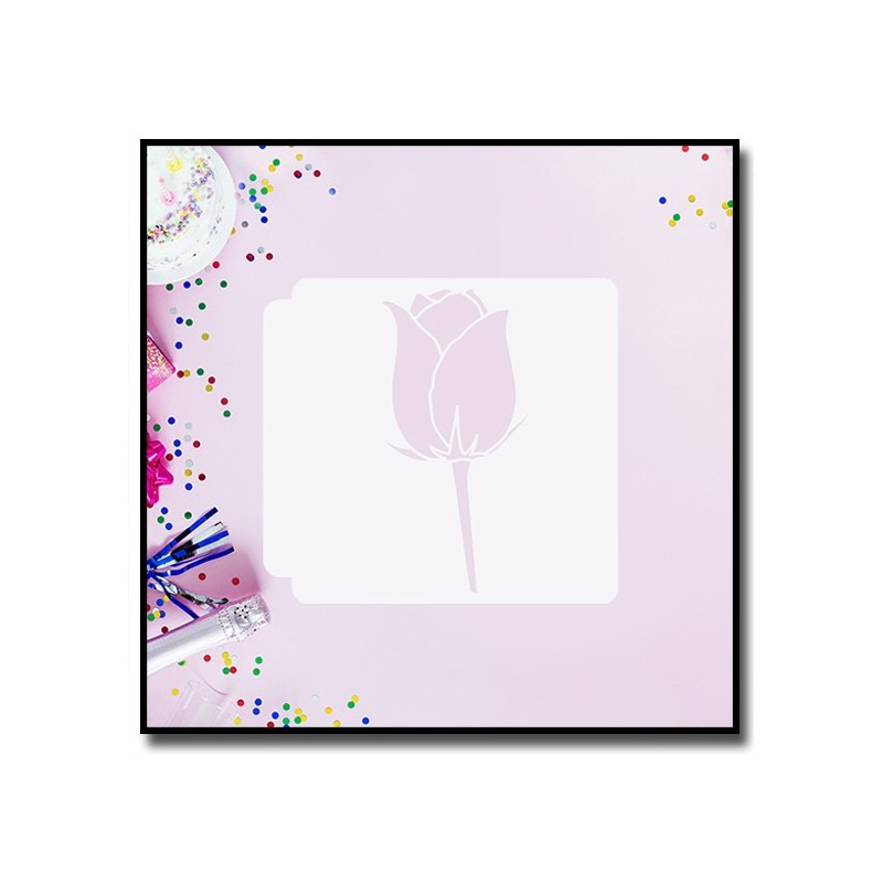 Rose 902 - Pochoir pour pâtes à sucre et sablés sur le thème Fleurs & Plantes