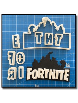 Fortnite Logo 101 - Emporte-pièce en Kit pour pâtes à sucre et sablés sur le thème Jeux Vidéos