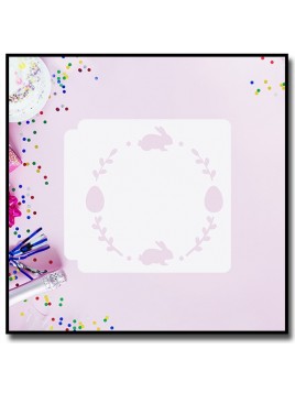 Bordure de Pâques 901 - Pochoir pour pâtes à sucre et sablés sur le thème Pâques / Printemps