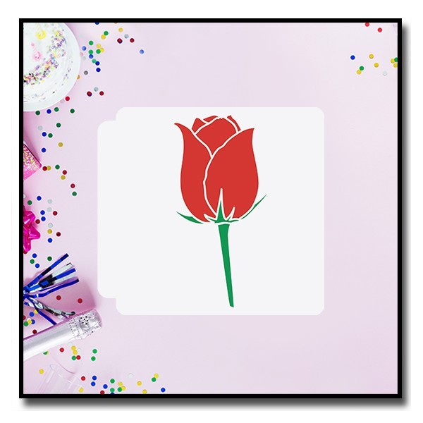 Rose 9902 - Pochoir pour pâtes à sucre et sablés sur le thème Fleurs & Plantes