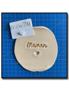 Maman 301 - Tampon pour pâtes à sucre et sablés sur le thème Fêtes des Mères / Mères / Papis / Mamies