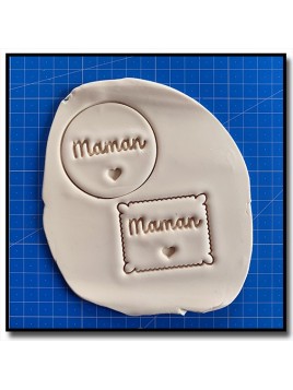 Maman 001 - Emporte-pièce pour pâtes à sucre et sablés sur le thème Fêtes des Mères / Mères / Papis / Mamies