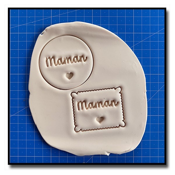 Maman 001 - Emporte-pièce pour pâtes à sucre et sablés sur le thème Fêtes des Mères / Mères / Papis / Mamies