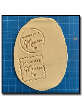 Bonne fête Maman 002 - Emporte-Pièce pour pâtes à sucre et sablés sur le thème Fêtes des Mères / Mères / Papis / Mamies