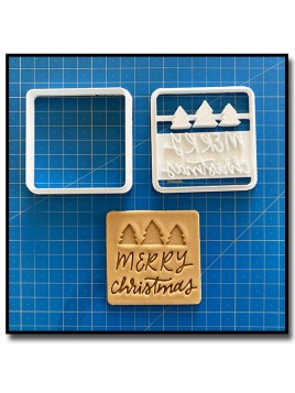 Merry Christmas 001 - Emporte-pièce pour pâtes à sucre et sablés sur le thème Noël