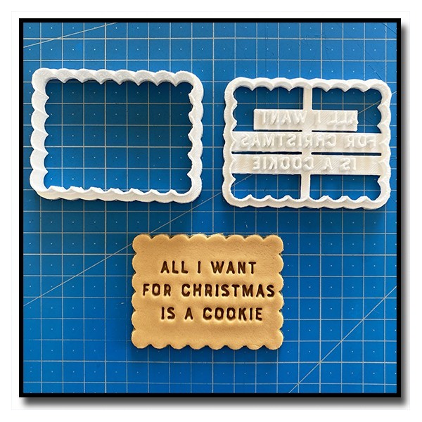 All I want Cookie 001 - Emporte-pièce pour pâtes à sucre et sablés sur le thème Noël