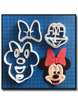 Minnie Visage 101 - Emporte-pièce en Kit pour pâtes à sucre et sablés sur le thème La bande de Mickey