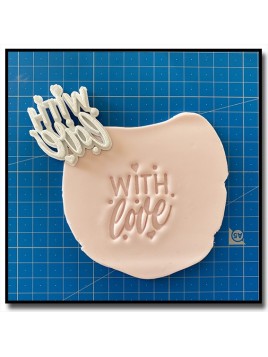 With Love 301 - Tampon pour pâtes à sucre et sablés sur le thème Amour & Saint-Valentin