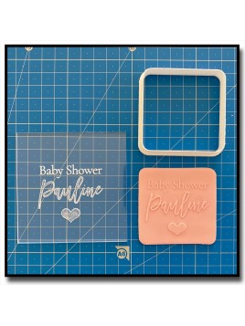 Baby Shower & Prénom 601 - Debosser/Outbosser pour pâtes à sucre et sablés sur le thème Baby Shower