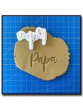 Papa 302 - Tampon pour pâtes à sucre et sablés sur le thème Fêtes des Mères / Pères / Papis / Mamies