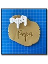 Papa 302 - Tampon pour pâtes à sucre et sablés sur le thème Fêtes des Mères / Pères / Papis / Mamies