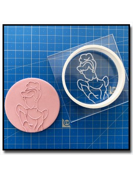 Cendrillon Outline 601 - Debosser/Outbosser pour pâtes à sucre et sablés sur le thème Disney & Princesse.