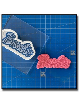 Barbie Logo 602 - Debosser/Outbosser pour pâtes à sucre et sablés sur le thème Barbie.