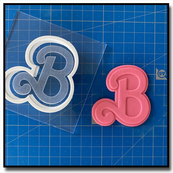 Barbie Logo 603 - Debosser/Outbosser pour pâtes à sucre et sablés sur le thème Barbie.