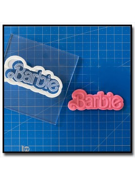 Barbie Logo 601 - Debosser/Outbosser pour pâtes à sucre et sablés sur le thème Barbie.