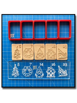 Calendrier de l'Avant 601 - Embosseur/Outbosser pour pâtes à sucre et sablés sur le thème Noël & Jour de l'an